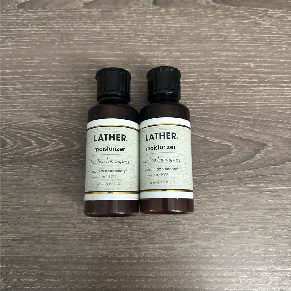 LATHER Moisturizer Bamboo Lemongrass Body Lotion Travel Duo